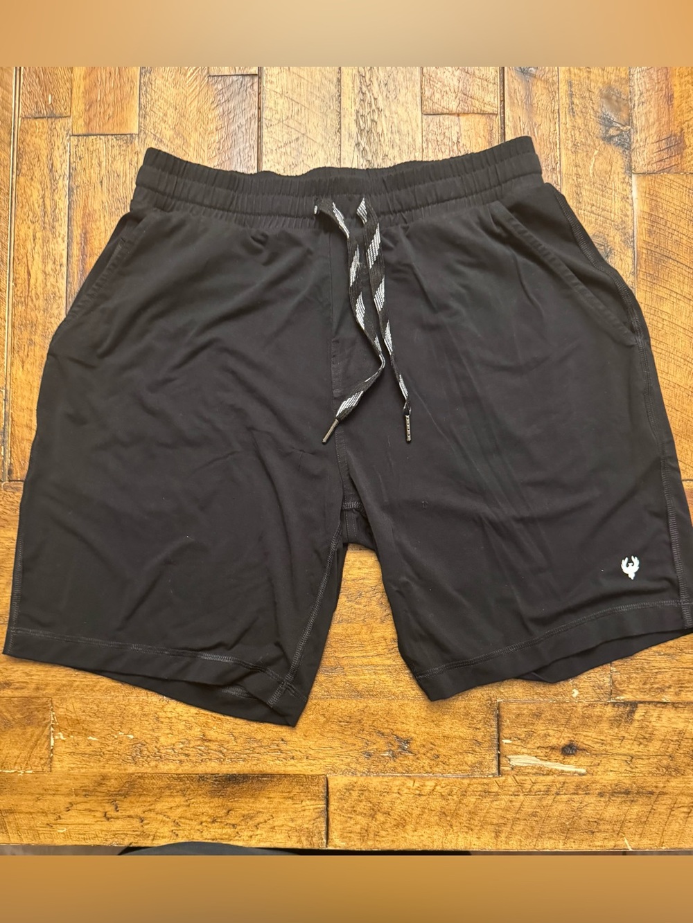 NAMARIE Black Women's Athletic Drawstring Shorts with Side Pockets